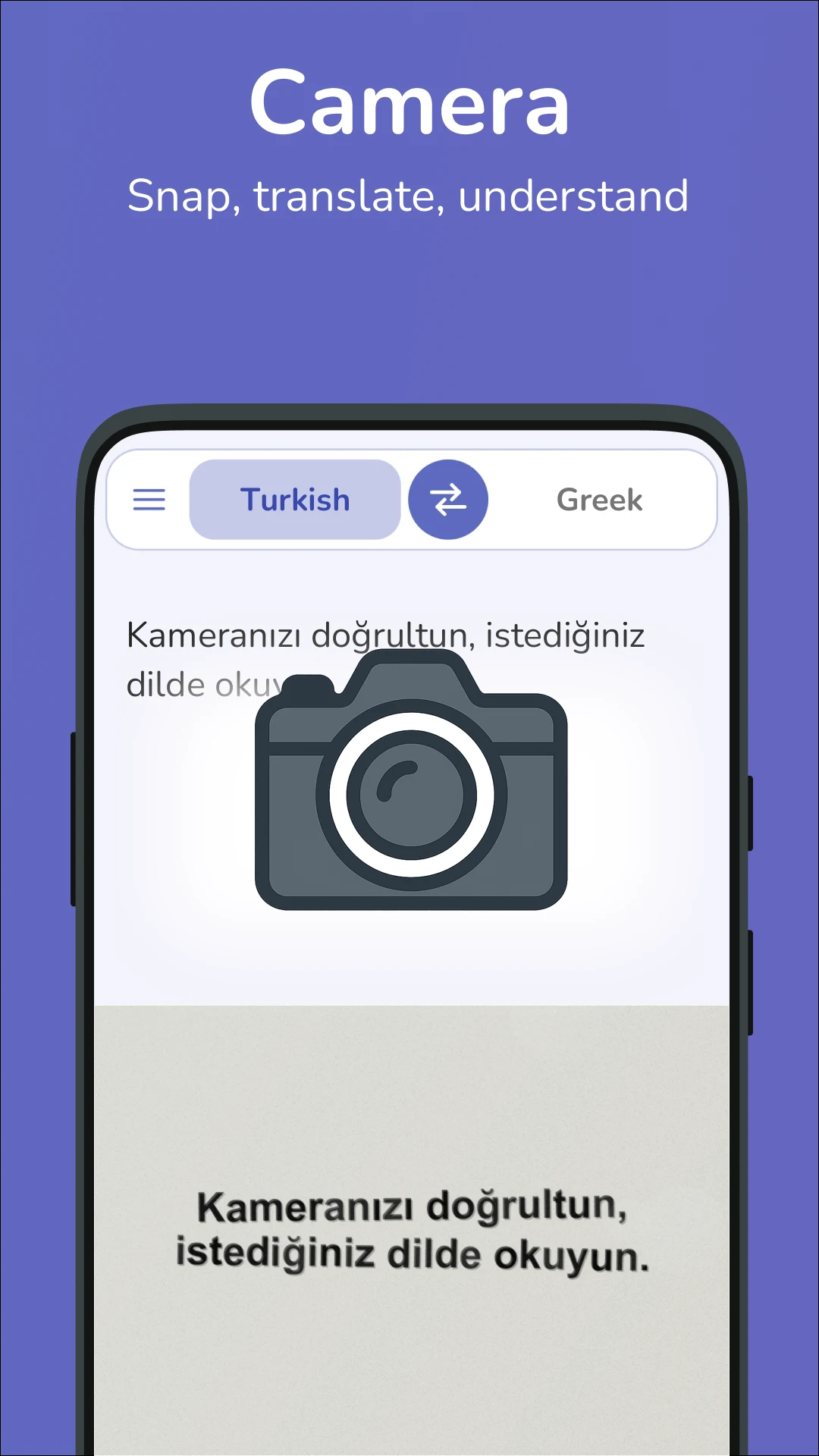 Greek-Turkish translator screenshot
